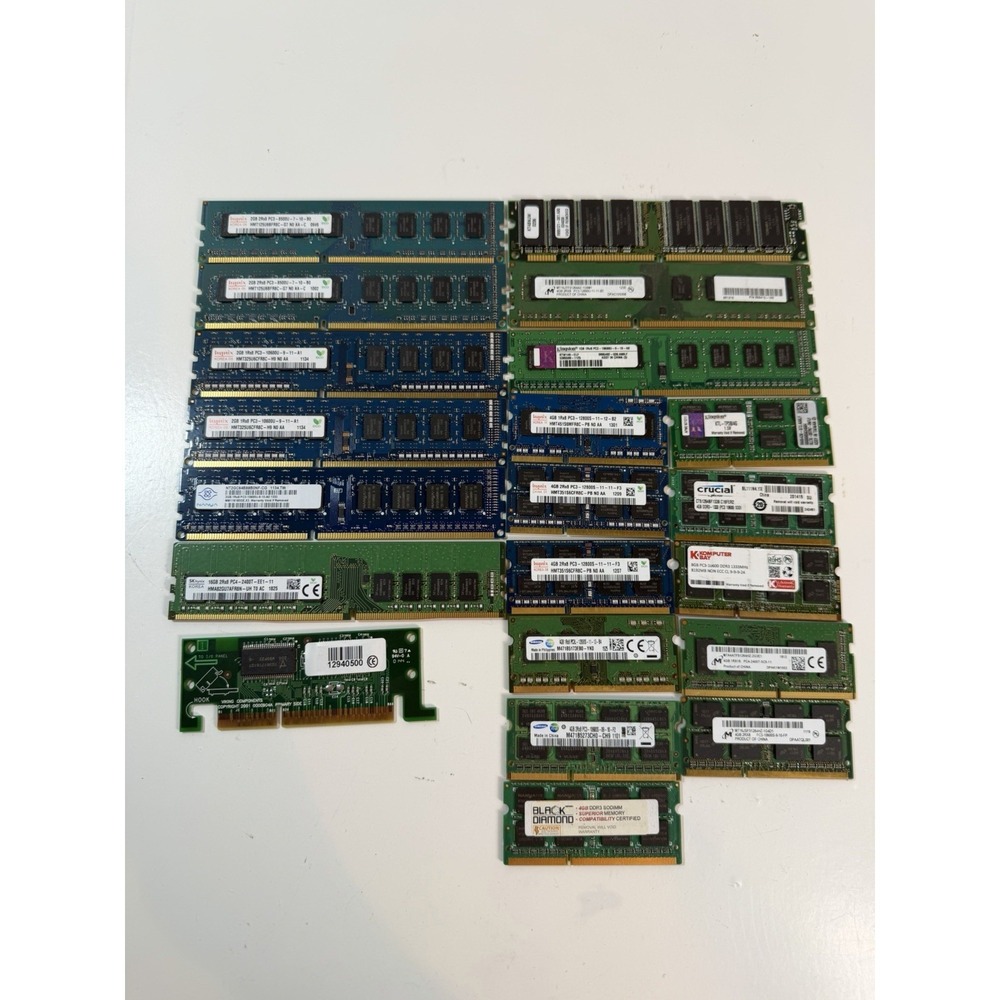 Bulk Lot 21x RAM Modules DDR4 DDR3 DIMM SODIMM Samsung Hynix Crucial Kingston